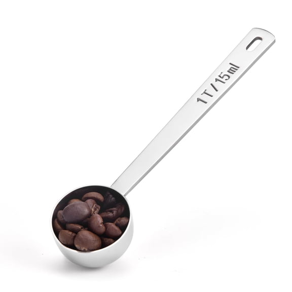 8.3-Inch Stainless Steel Coffee Scoop – 1 Tbsp/15ml Measuring Spoon for Ground Coffee, Tea, Protein & Powder