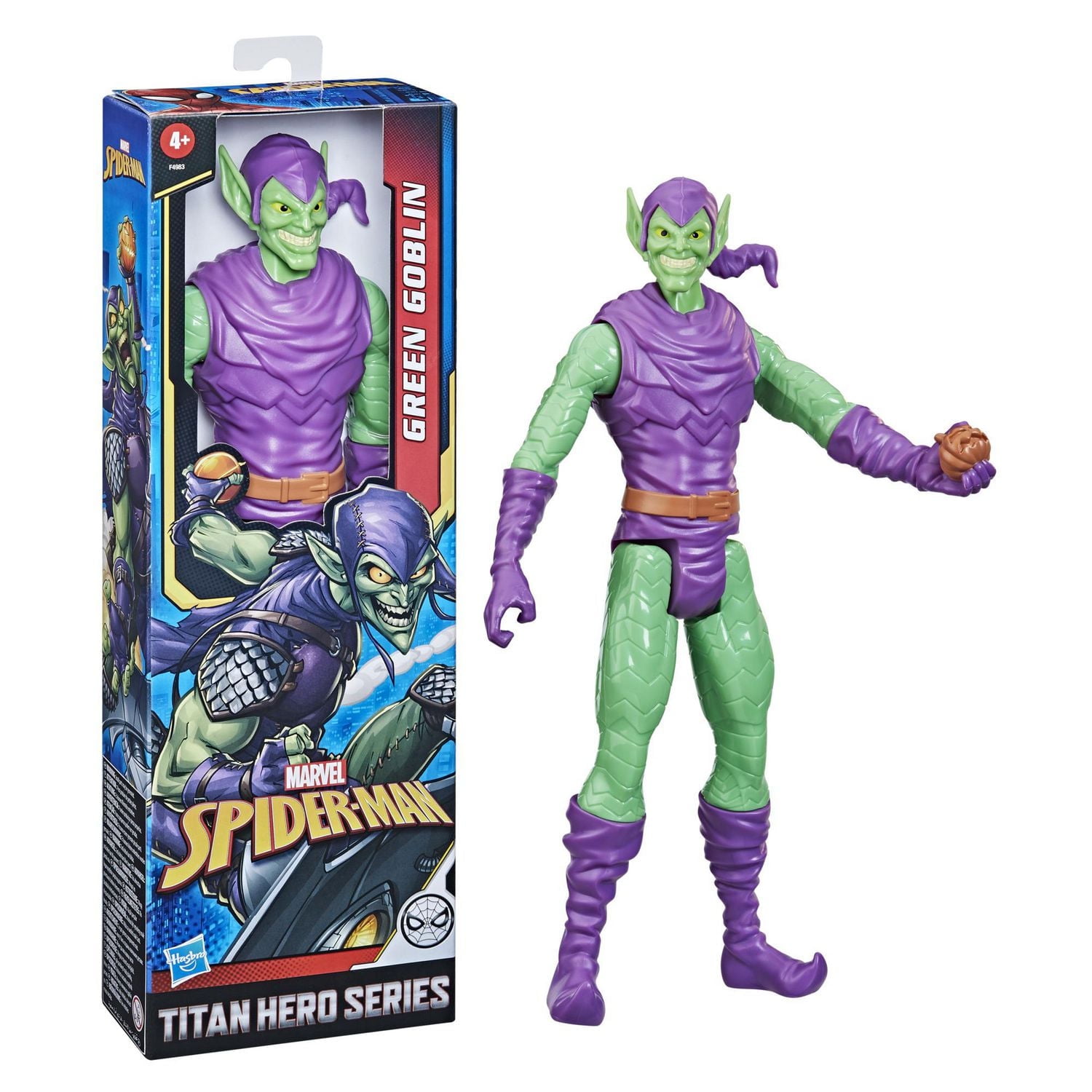 Marvel Spider-Man Titan Hero Series Green Goblin Toy 12-Inch-Scale Collectible Action Figure, Toys for Kids Ages 4 and Up