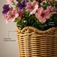 thumbnail image 5 of Woven Plant Pot Rattan Planter Basket Scalloped Edge Flower Pot,Handmade Decorative Container with Drip Tray for Indoor Potted Plants,Rustic Boho Farmhouse Style Home Office Garden Decor, 5 of 6