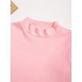 thumbnail image 3 of YIZYIF Kids Girls Long Sleeve Warm Shirt Basic Layer T-Shirt Solid Color Undershirt Thermal Tops Pink 2-3, 3 of 7