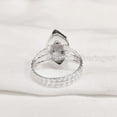 thumbnail image 5 of Natural Herkimer Diamond Ring, Rough Herkimer Diamond Ring, Birthstone, 3 Doted Band, 925 Sterling Silver, Womens Ring, Christmas, Thanksgiving, Handmade, Statement Jewelry, Rough Gemstone Jewelry, 5 of 6