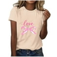 thumbnail image 3 of RKSTN Valentines Gift Valentine Shirts for Women Oversized Crewneck Valentine's Day Graphic Print Short Sleeve T Shirts Pullover Top Womens Casual Round Neck Plus Size Loose Comfy Summer Tee Shirts, 3 of 6