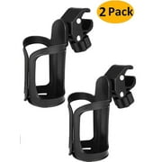 Triani Stroller Cup Holder, Universal Bike Cup Holders for Water Bottle Stroller Accessories 360 Degree Rotation Bottle Holders for Bicycles and Wheelchairs (2 Pack)"