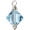Hot Blue, variant on Delight Jewelry Crystal April - Clear Bicone - Large Goldtone Crystal Initial - A - Charm Necklace, 17.5" 2"