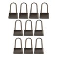 thumbnail image 2 of 10 cabezales de cremallera de aleación de zinc, accesorios de fijación de repuesto, kit de reparación, etiquetas de cremallera de costura, tiradores Negro Hugo Reparación de tiradores de cremallera, 2 of 10
