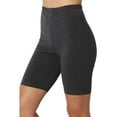 thumbnail image 6 of Tmtolofot Womens Sports Elastic Yoga Short Pants Biker Shorts Quick Dry Mid Waisted Shorts Tummy Control Fitness Athletic Fashion Solid Shorts,2 Pack , 1#Dark Gray , 3X-Large, 6 of 8
