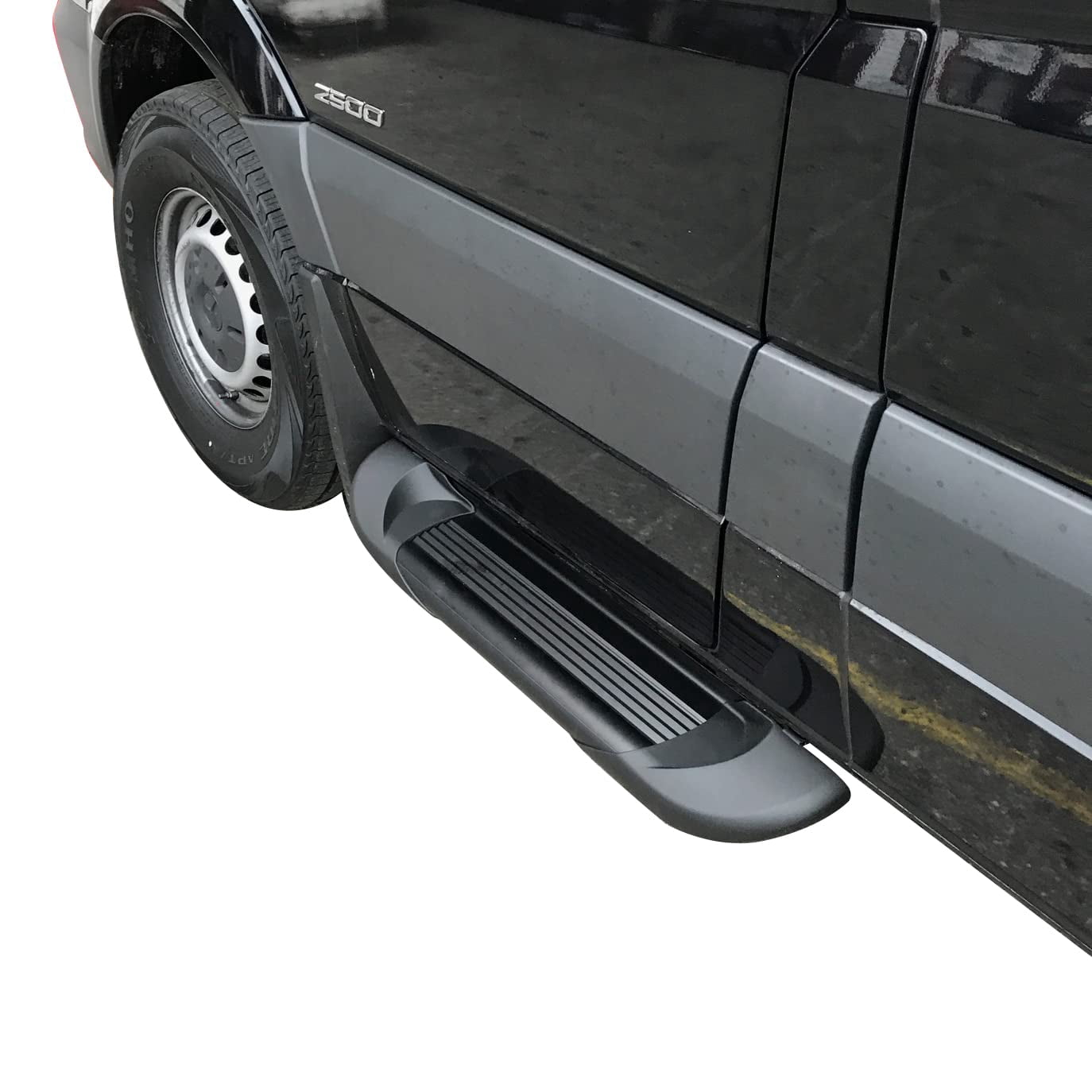 Black Horse Off Road Black Horse Black Aluminum Transporter Running Boards Compatible with 2015-2022 Ford Transit-150