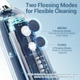 thumbnail image 4 of Marchpower Electric Toothbrush with Water Flosser, Upgraded 2 in 1 Cordless Toothbrush & Flosser Combo with 6 Modes & Memory Function, Portable Dental Cleaning Tool for Home & Travel, 4 of 8