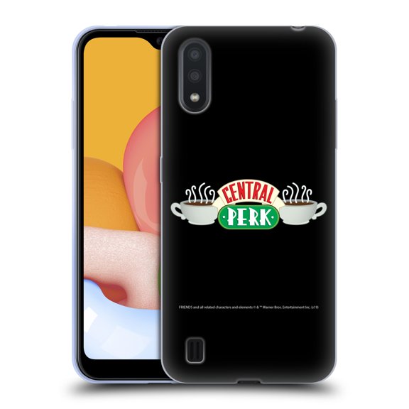 Head Case Designs Officially Licensed Friends TV Show Logos Central Perk Soft Gel Case Compatible with Samsung Galaxy A01 (2020)