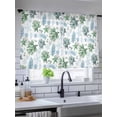 thumbnail image 5 of Sheer Curtains 54 Inch Length 2 Panels Set for Kitchen, Sage Green Coastal Semi Sheer Curtains for Windows, Coral Starfish Seaside Summer Beach Voile Window Treatments Rod Pocket Curtain, 5 of 7
