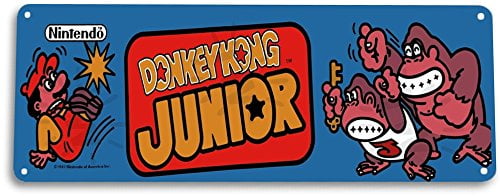 Arcade Shop Game Room Marquee Console Décor A330 TIN SIGN Donkey Kong Jr