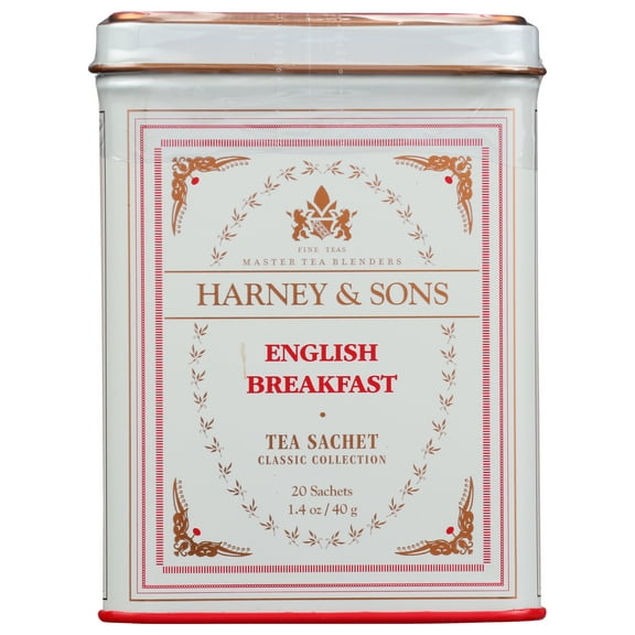 (Pack of 4), Harney & Sons English Breakfast Tea - 20 Sachet, 1.4 oz