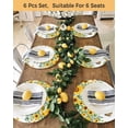 thumbnail image 4 of 15 Inch Round Placemats Set of 4, Spring Sunflowers Non Slip Heat Insulation PP Table Mats, Eucalyptus Leaves Flowers Butterfly Washable Place Mats for Kitchen Dining Party Table Decor, 4 of 7