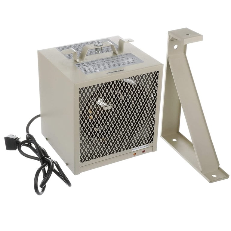 TPI Corporation HF5840TC Garage/Workshop Fan Forced Portable Electric Heater,  4.0kW, 240/208-Volts, Includes Wall/Ceiling Bracket u0026 Thermostat, 20-Amp  Cordset, Beige Finish - Walmart.com