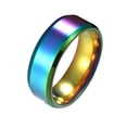 thumbnail image 2 of Soumake 1 Pc Ring Unisex Stainless Steel Mirror Lightweight Finger Ring For Wedding Fashion, 2 of 8
