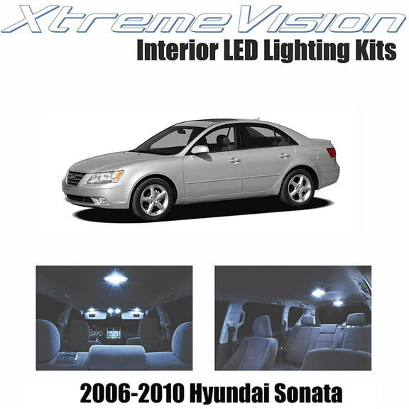 Xtremevision Interior LED for Hyundai Sonata 2006-2010 5 Pieces Cool White Interior LED Kit   Installation Tool