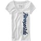 thumbnail image 1 of Aeropostale playera gráfica bordada con cuello en V para mujer, blanca, extra pequeña, 1 of 1