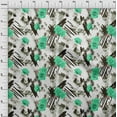 thumbnail image 3 of oneOone Polyester Lycra Green Fabric Geometric & Rose Floral Fabric For Sewing Printed Craft Fabric By The Yard 56 Inch Wide, 3 of 4