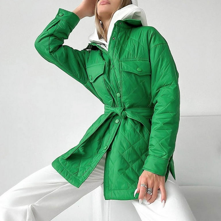 Womens lightweight top parka with hood