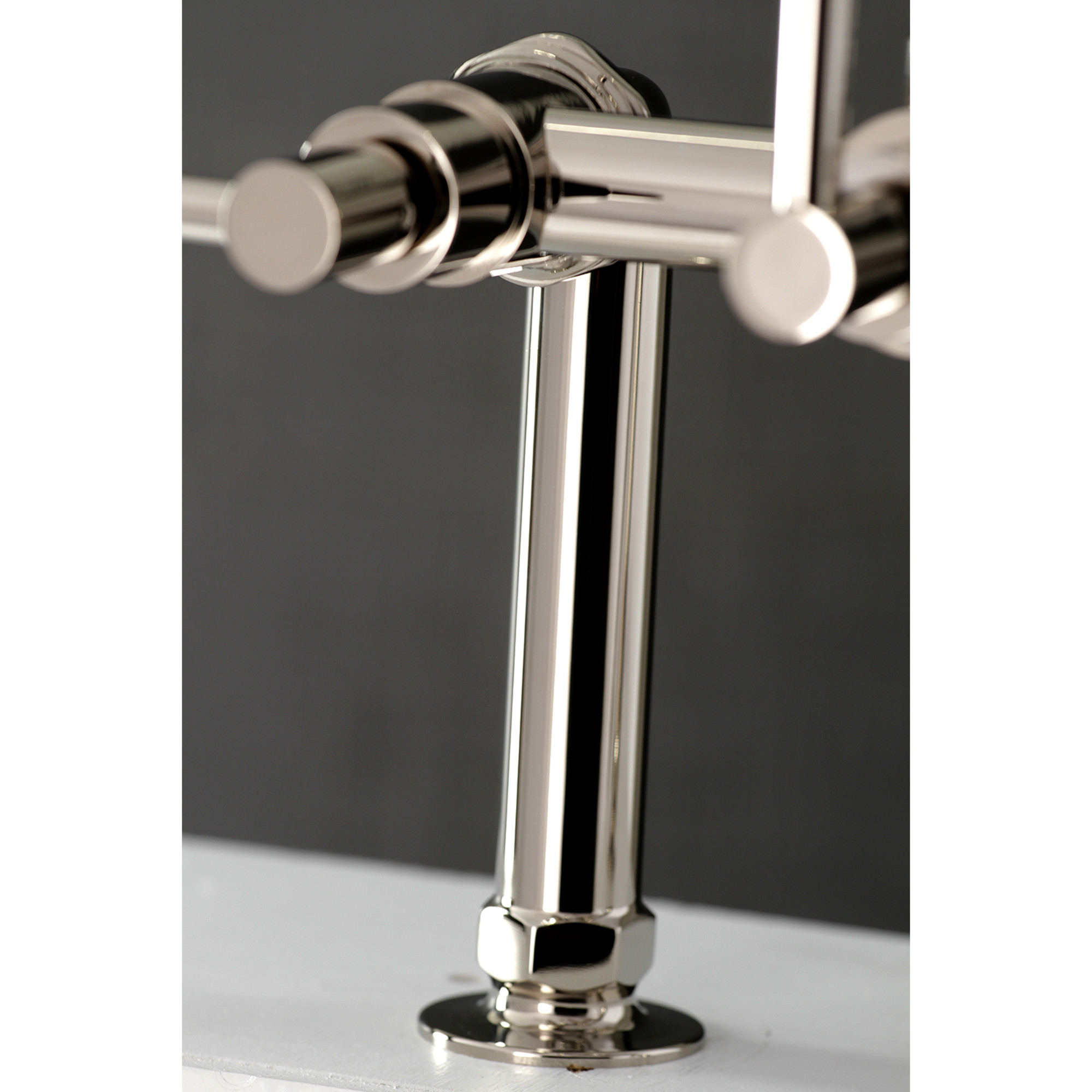 Aqua Vintage AE8106DL Concord 7" Center Deck-Mount Clawfoot Tub Faucet with Hand Shower, Polished Nickel