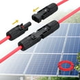 thumbnail image 4 of Uxcell 1 Pair Solar Panel Extension Cable, 14AWG 1000V Male to Female Waterproof Solar Extension Wire, Solar Panel Cable for RVs, Solar Panels, Photovoltaic Systems, Black&Red 6.6ft, 4 of 6