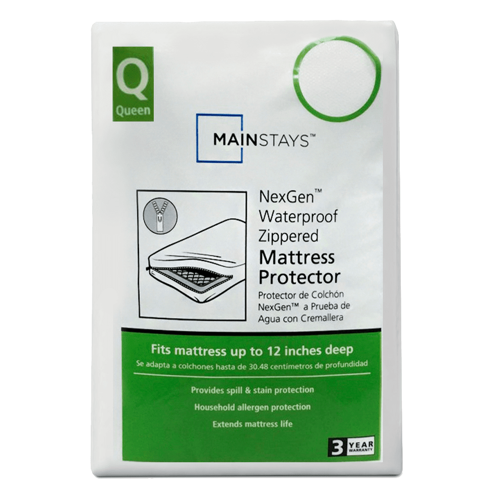 Mainstays NexGen Waterproof Zippered Mattress Protector, Queen