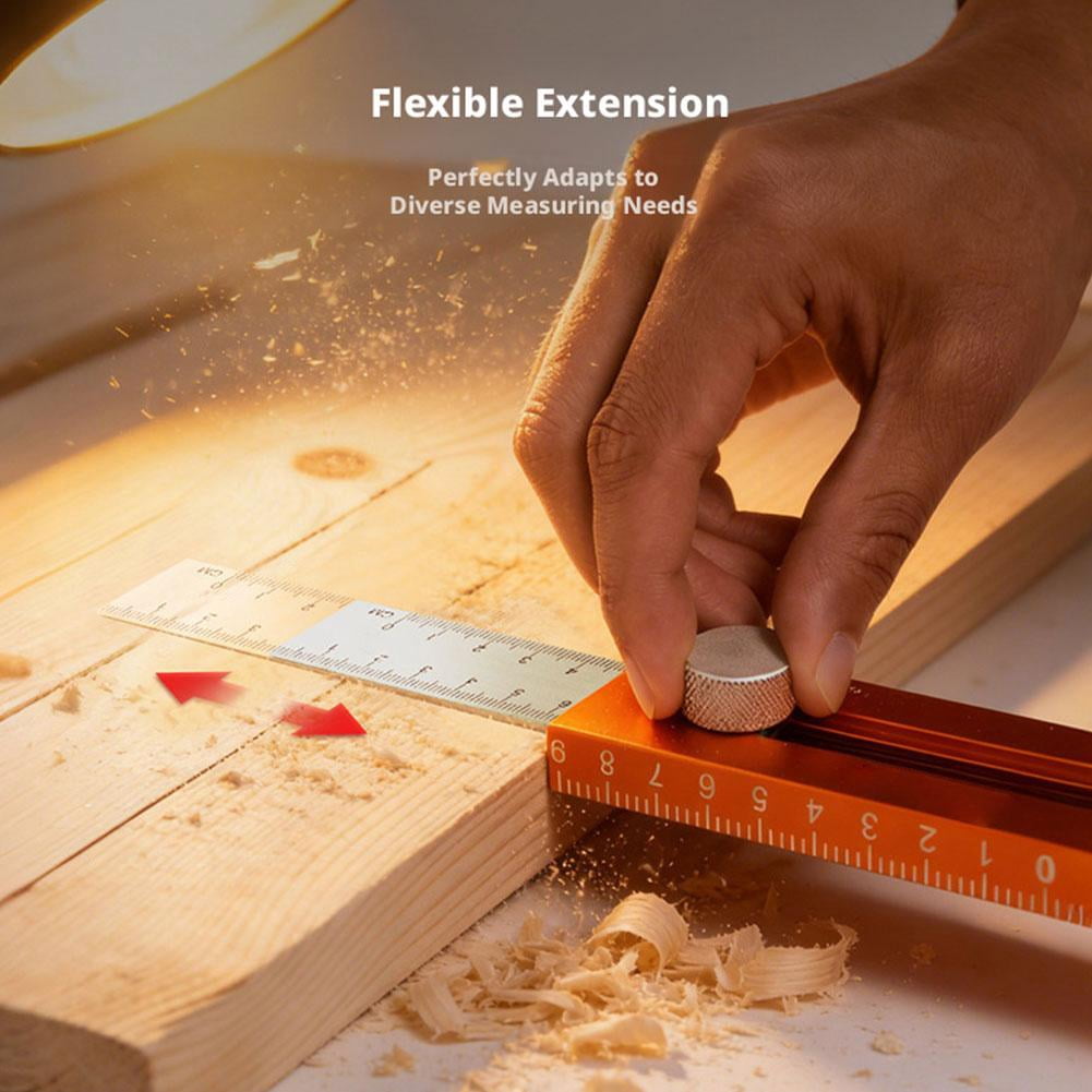Adjustable Positioning Marking Protractor Tool,Multi-Angle Scribing Ruler Depth Measuring Ruler for Precise Angle Measurement and Marking in Woodworking, Crafting and Construction
