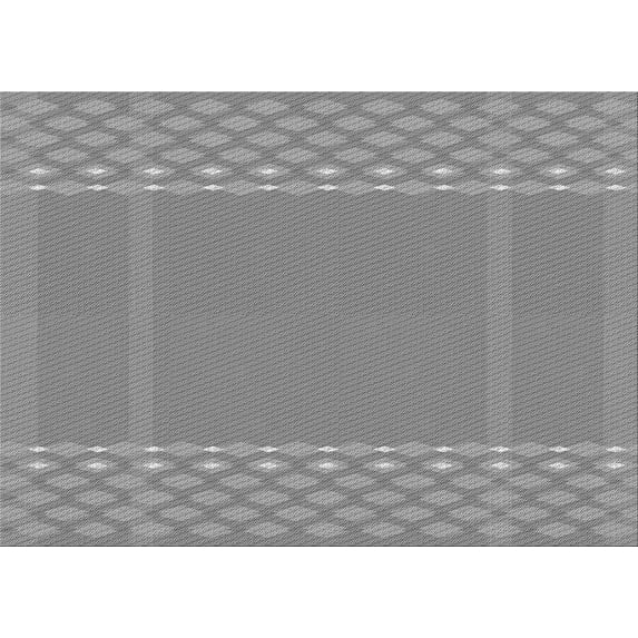 Ahgly Company Indoor Rectangle Patterned Sonic Silver Gray Area Rugs, 2' x 5'