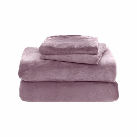 AUQ Extra Soft Velvet Plush Queen Micro Fleece Sheet Set Deluxe Microplush Non Pilling Sheets,Deep Pocket Velvet Luxe Collection 3 Pcs