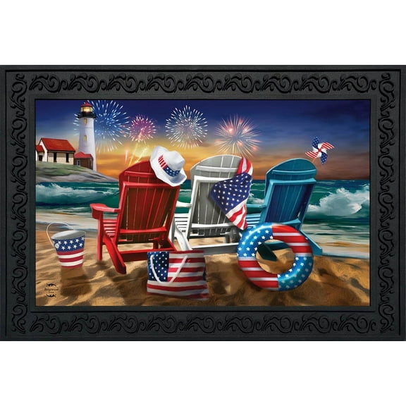 Briarwood Lane Beachfront Fireworks Summer Doormat