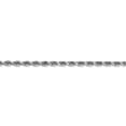 thumbnail image 2 of Real 14kt White Gold 3.0mm Diamond Cut Quadruple Rope Chain Chain Bracelet; for Adults and Teens; for Women and Men, 2 of 4