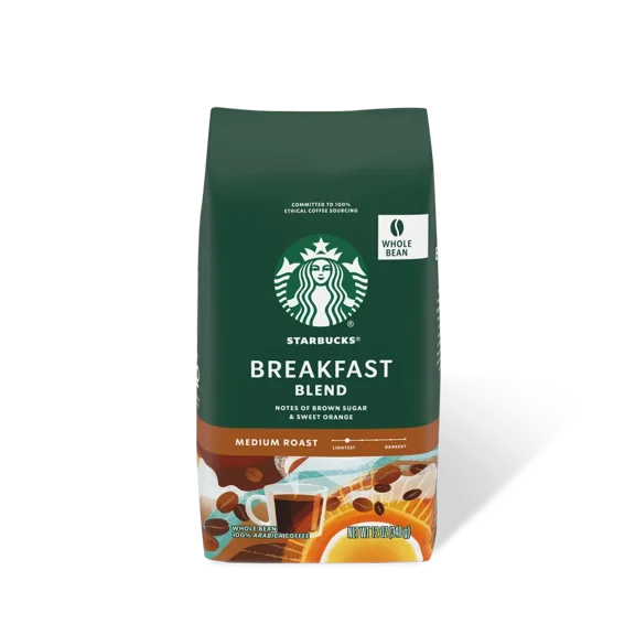 Starbucks Whole Bean Coffee Medium Roast Breakfast Blend - 12 oz Pack of 2
