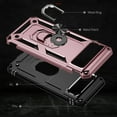 thumbnail image 5 of Compatible with Google Pixel 8A Case Built-in 360 Ring Holder Kickstand, Extreme Protection Military Armor Magnetic Car Dual Layer Protective Heavy Duty Phone Cover For Google Pixel 8A,Rosegold, 5 of 6