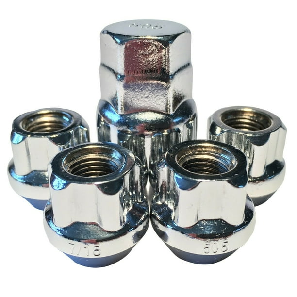 LUG WHEEL LOCK NUTS 7/16 OPEN END BULGE ACORN LOCKING CHEVROLET PONTIAC