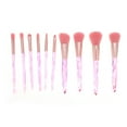 thumbnail image 1 of Unique Bargains 10 Pcs Lightweight Makeup Brush Set for Business Travel Artificial Fiber Wool Plastic Pink, 1 of 5