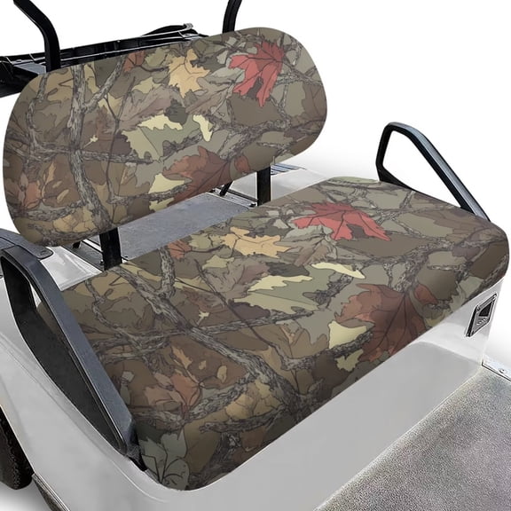 chaqlin Hunting Camo Backrest Seat Cover for Golf Stretchy Cart Seat Covers American Flag Patriotic Golfcart Seat Cushion Fits Most Club Cars Golf Carts