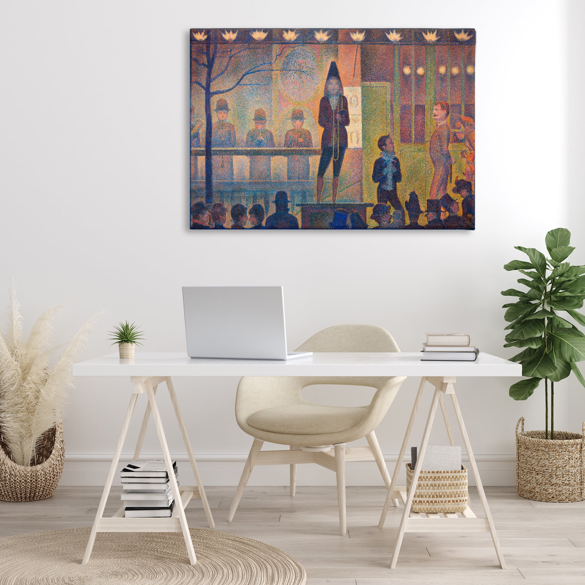 Stupell Industries Classic Circus Sideshow People Painting Wrapped Canvas Art Print Wall Art, 45 x 30