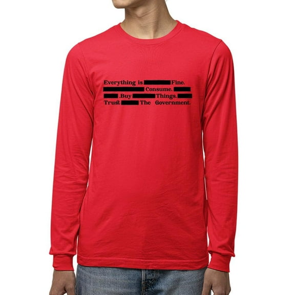 Trust The Government Humor Tee Long Sleeve Men's