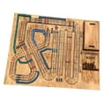 thumbnail image 3 of KLKCMS Wood Ornament Classic Traditional Wooden Cribbage Board Game Set Adults Kids, 3 of 9
