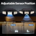 thumbnail image 4 of VIVOHOME Solar Flood Lights Outdoor, 256 LED 2500LM Motion Sensor Lights, 3 Adjustable Heads Security Lights, IP65 Waterproof, 27, 4 of 9