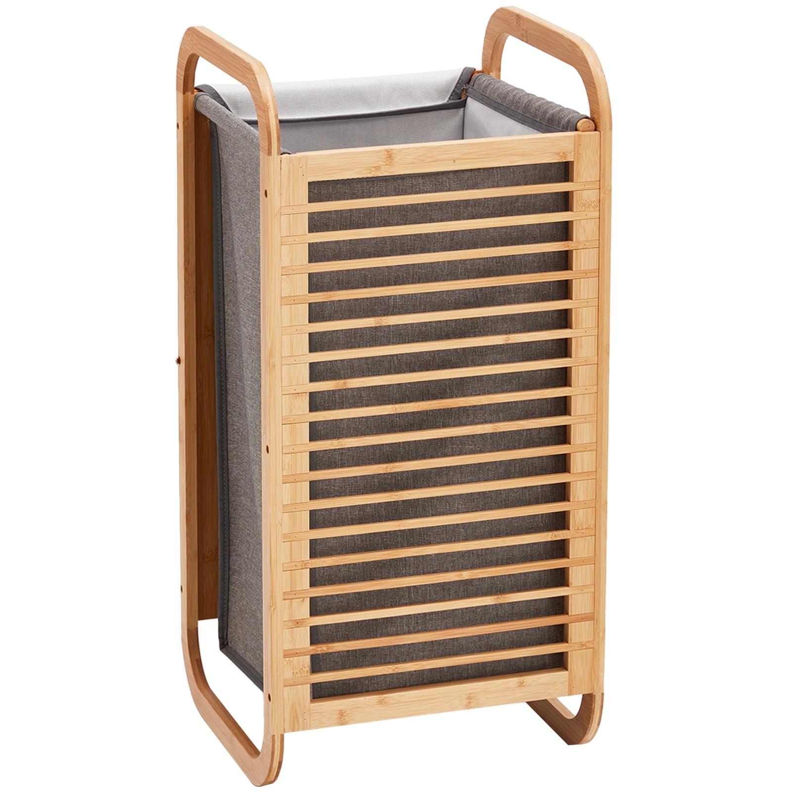 Compactor Bamboo Laundry Basket - Rectangular, Foldable, With Polycotton Liner, Natural - View #5
