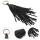 thumbnail image 5 of BRIGHTFUFU Llavero con colgante de coche de moda para mujer, llavero con anilla, abalorio de cuero sintético con borlas, accesorio para bolso (negro), 5 of 7