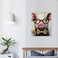 thumbnail image 3 of Awypu  Happy Pig for Living Room Huge Size Canvas Wall Art Painted Ready to Hang Wall decor, 3 of 4