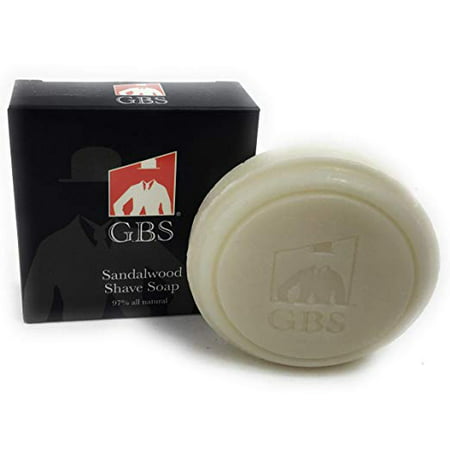 GBS 97% All Natural Shave Soap - Made in The USA - Creates a Rich Lather Foam for Ultimate Wet Shaving Experience