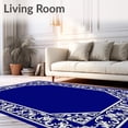 thumbnail image 2 of ODIKA 8'x10' Machine Washable Non-Slip Area Rug, Decorative Filigree with Classic Scrollwork High Traffic Rug, Blue, 479366, 2 of 7