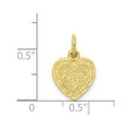 thumbnail image 7 of 10k Yellow Gold I Love You Heart Charm Pendant, 7 of 7