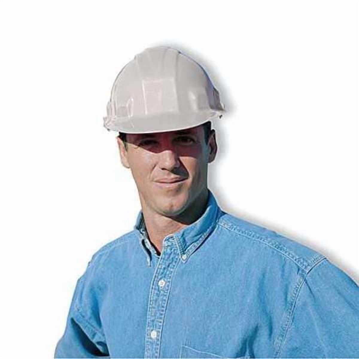 Jackson Safety Sentry III Hard Hat (14409), 6-Point Ratchet Suspension, Low Profile Safety Cap, White, 12 / Case