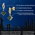 thumbnail image 2 of Gem Stone King 14K Yellow Gold Green Mystic Topaz and Lab Grown Diamond Earrings for Women | 2.45 Cttw | Gemstone November Birthstone | Princess 6MM, 2 of 6