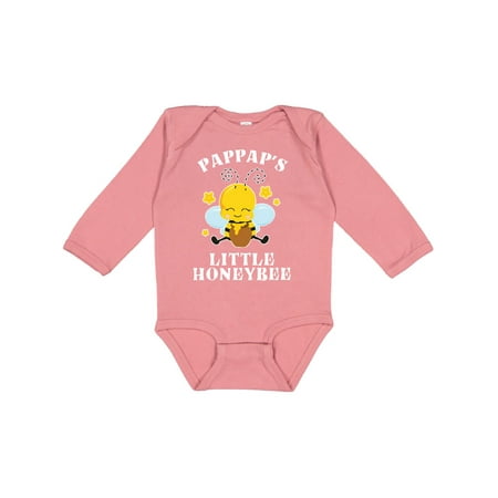 

Inktastic Cute Bee Pappap s Little Honeybee with Stars Gift Baby Boy or Baby Girl Long Sleeve Bodysuit