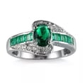 thumbnail image 4 of K-KED Gorgeous 925 Silver Filled Rings Cubic Zirconia Engagement Delicate Jewelry Sz 6-10-9-Green, 4 of 6